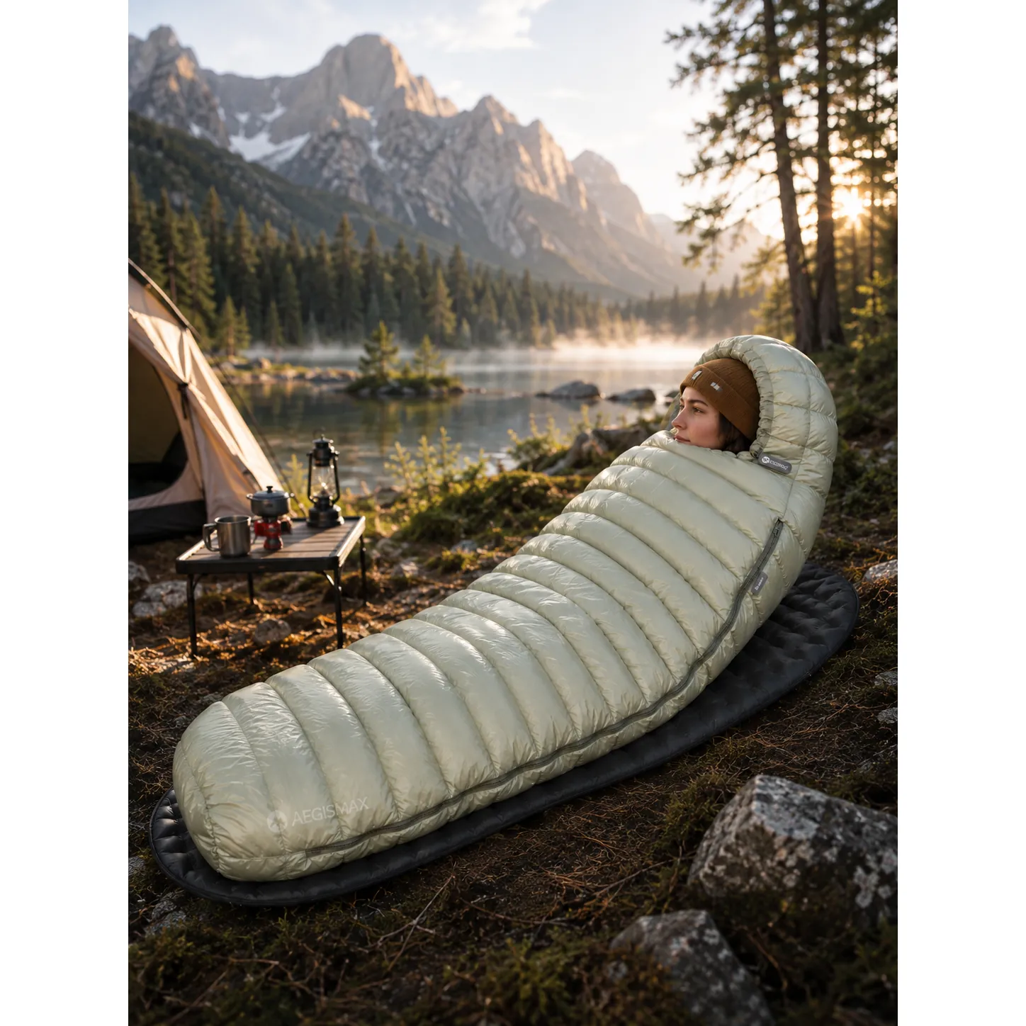 Ultralight Mummy Down Sleeping Bag, 3 Season Waterproof Compact Backpacking Sleeping Bag - 图片 9