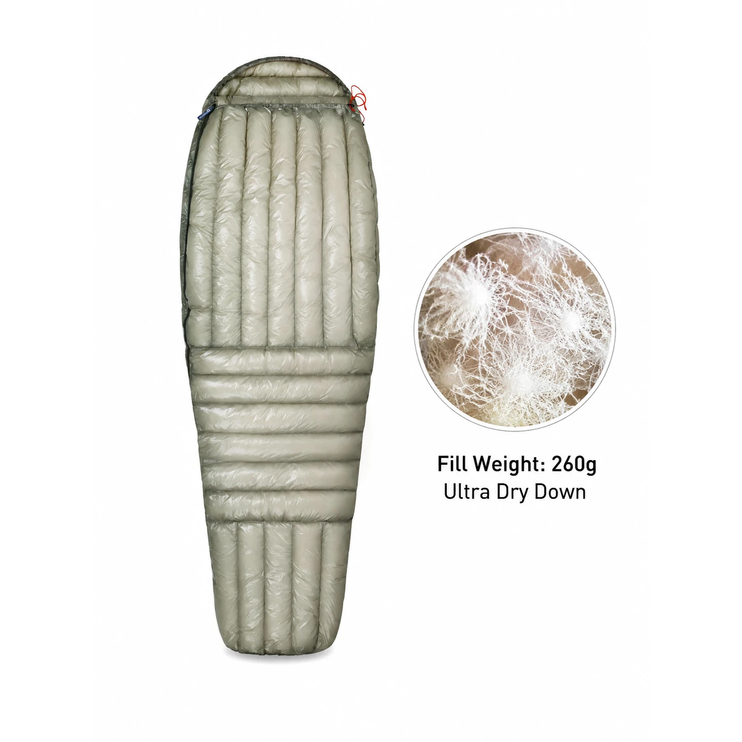 Ultralight Mummy Down Sleeping Bag, 3 Season Waterproof Compact Backpacking Sleeping Bag - 图片 7