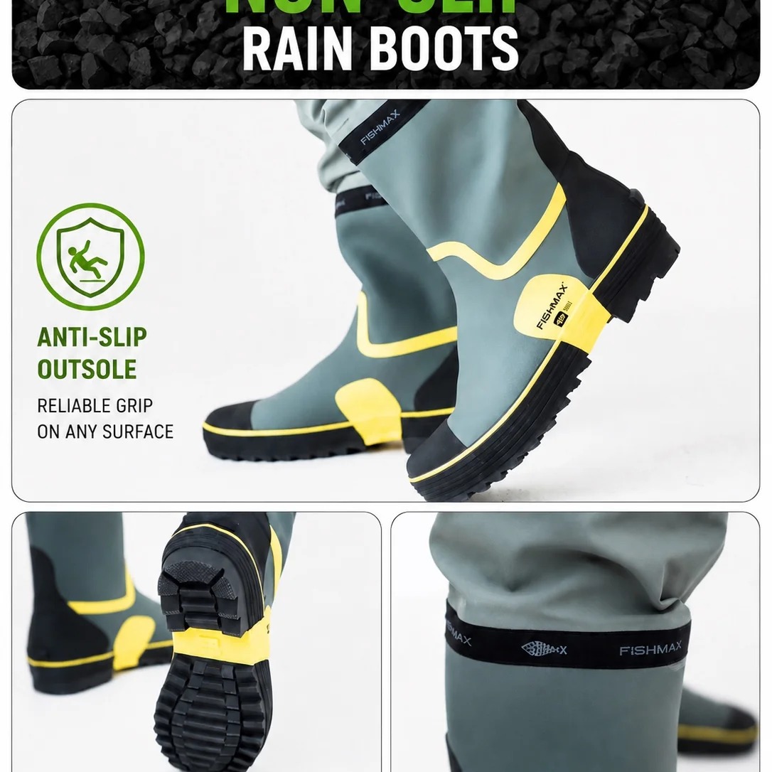 Toray Evotruth Tex Chest Waders, 20000mm Waterproof Breathable Fishing Waders with Integrated Anti-slip Rubber Boots - 图片 8