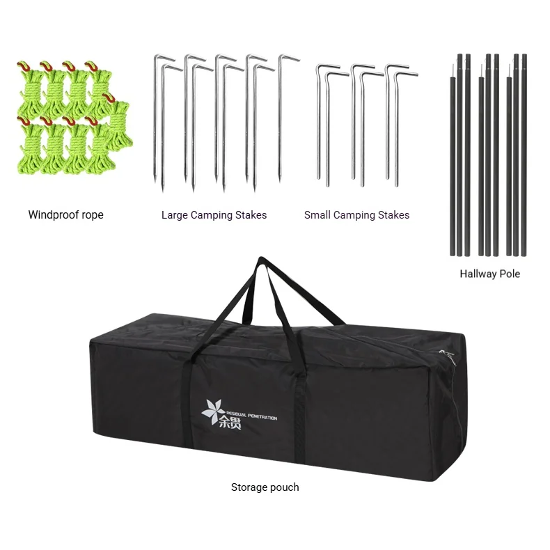 Automatic Hexagonal Camping Tent, All-Season Panoramic Mosquito Net Tent Dual-Purpose Canopy for Road Trip - 图片 13