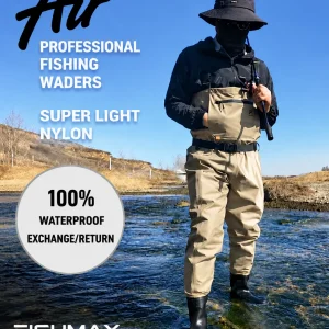 Chest Waders Ultra-Light Nylon Waterproof Fishing Waders with Neoprene Boots for River Stream Angling