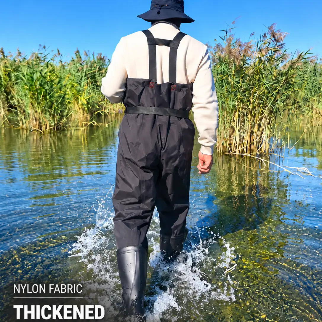 15000mm H₂O Waterproof Chest Waders 3D Cut Nylon Fishing Waders with Anti-Slip Rubber Boots - 图片 3