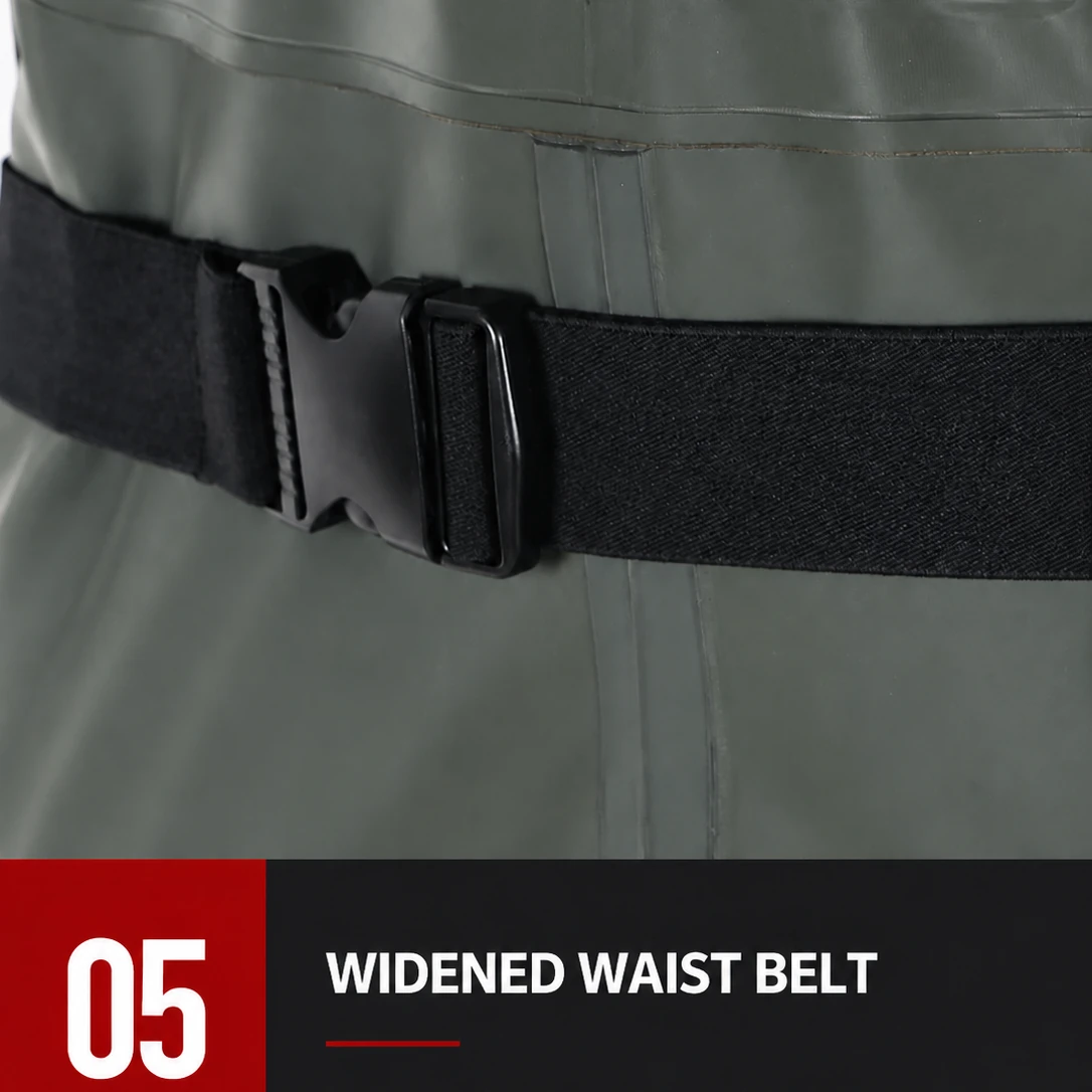 Chest Waders for Fishing Reinforced PVC Waterproof Bootfoot Waders for Hunting Farming - 图片 10