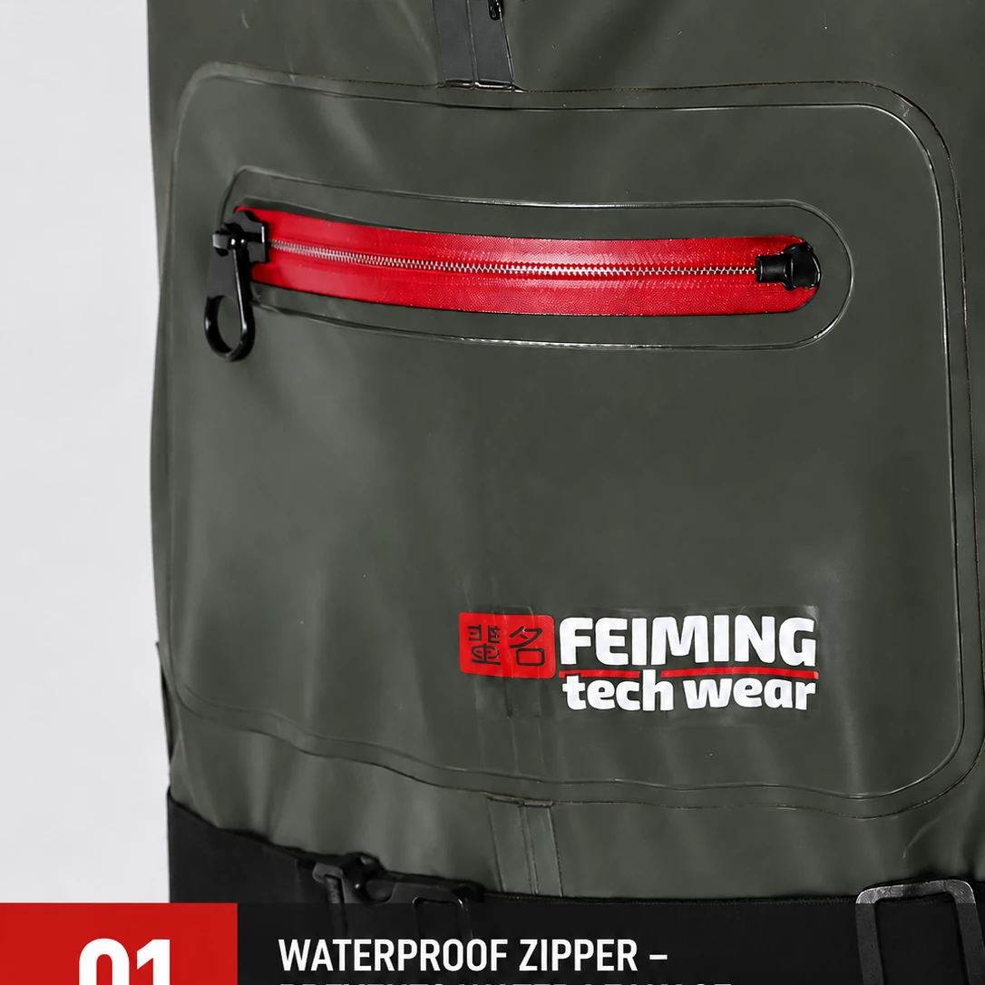 Chest Waders for Fishing Reinforced PVC Waterproof Bootfoot Waders for Hunting Farming - 图片 6