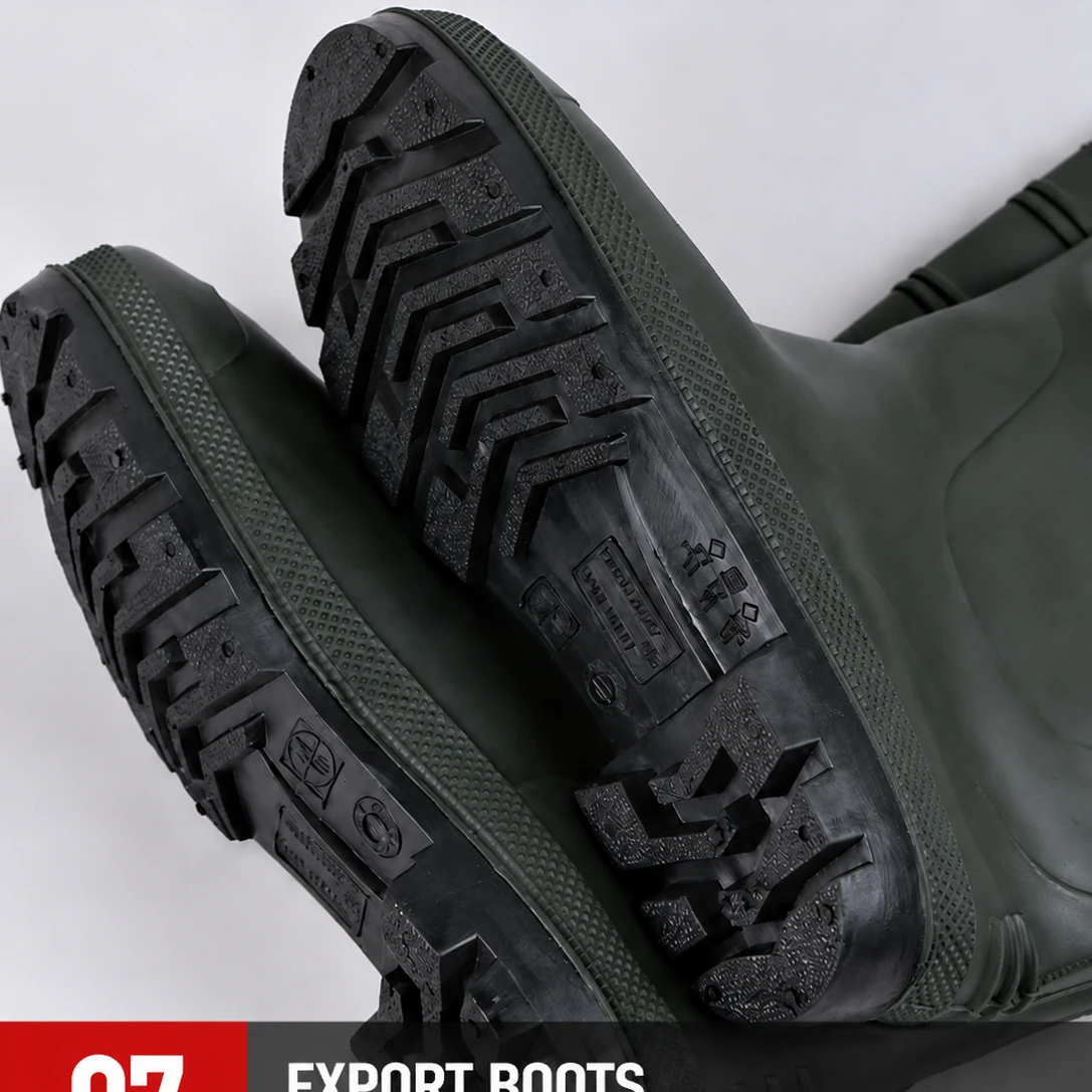 Chest Waders for Fishing Reinforced PVC Waterproof Bootfoot Waders for Hunting Farming - 图片 12