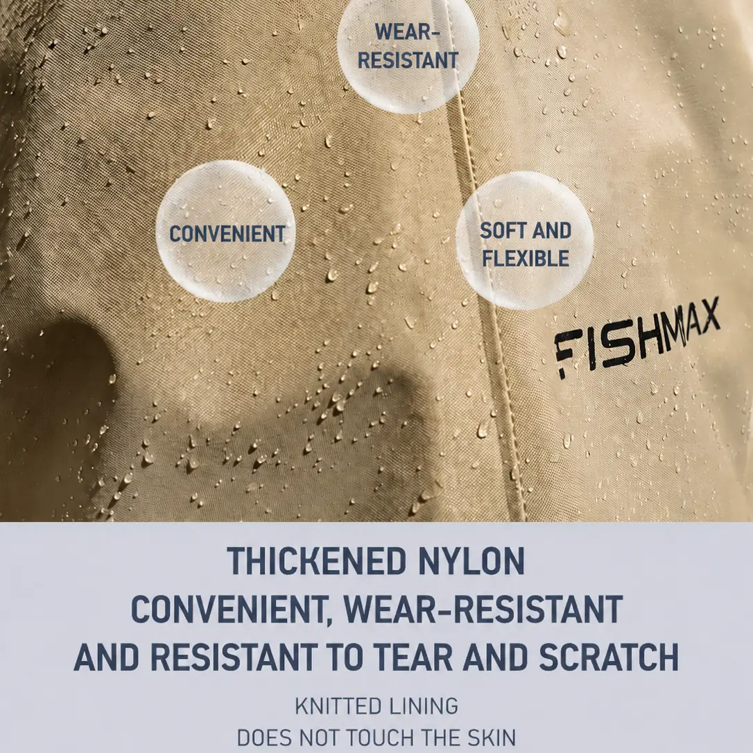 Chest Waders Ultra-Light Nylon Waterproof Fishing Waders with Neoprene Boots for River Stream Angling - 图片 8