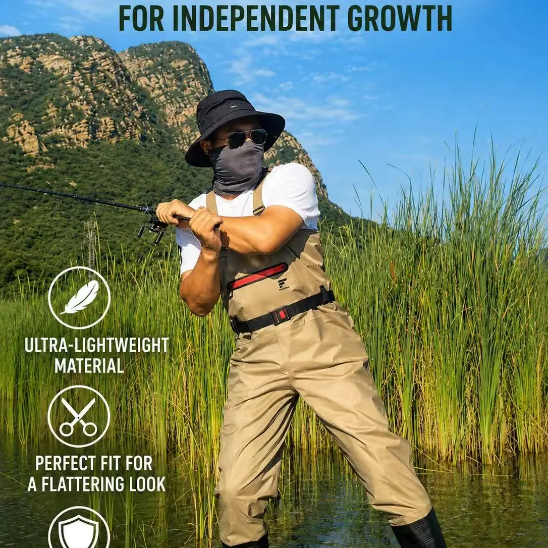 Neoprene Waders Breathable Waterproof Fishing Hunting Waders with Boot Foot - 图片 4
