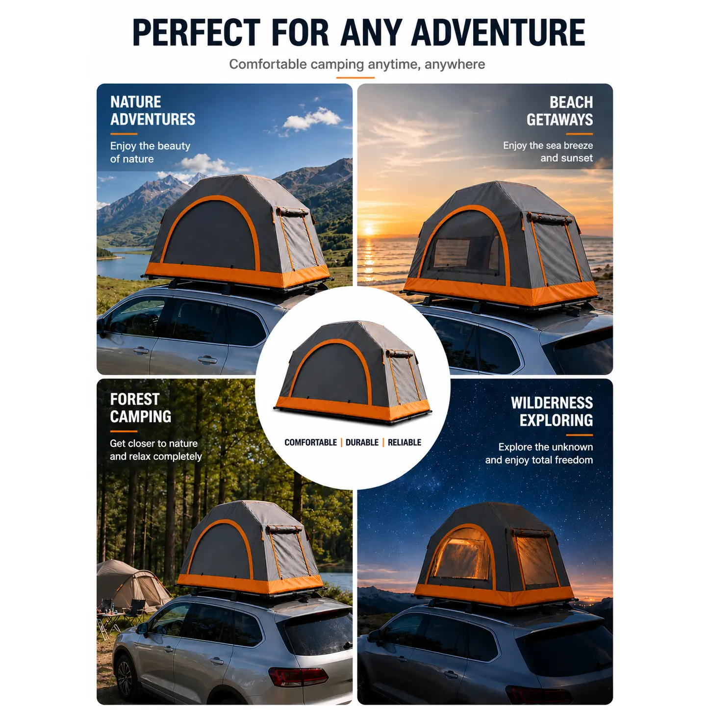 3‑in‑1 Inflatable Tent | Rooftop, Land & Water Camping - 图片 6