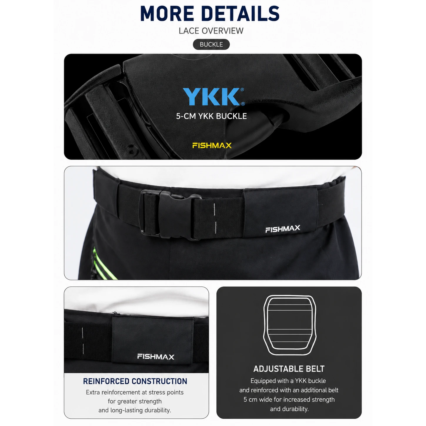 4-Layer Toray Lightweight Waders, YKK Buckle & SBS Zipper Durable Waterproof Chest Waders for Outdoor Wading - 图片 12