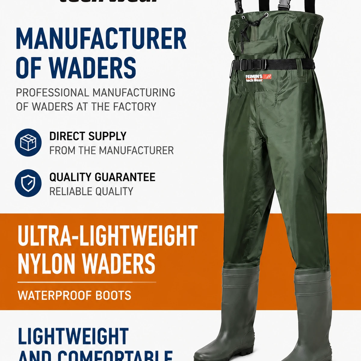 Neoprene Waders Breathable Waterproof Fishing Hunting Waders for Outdoor Activity - 图片 4