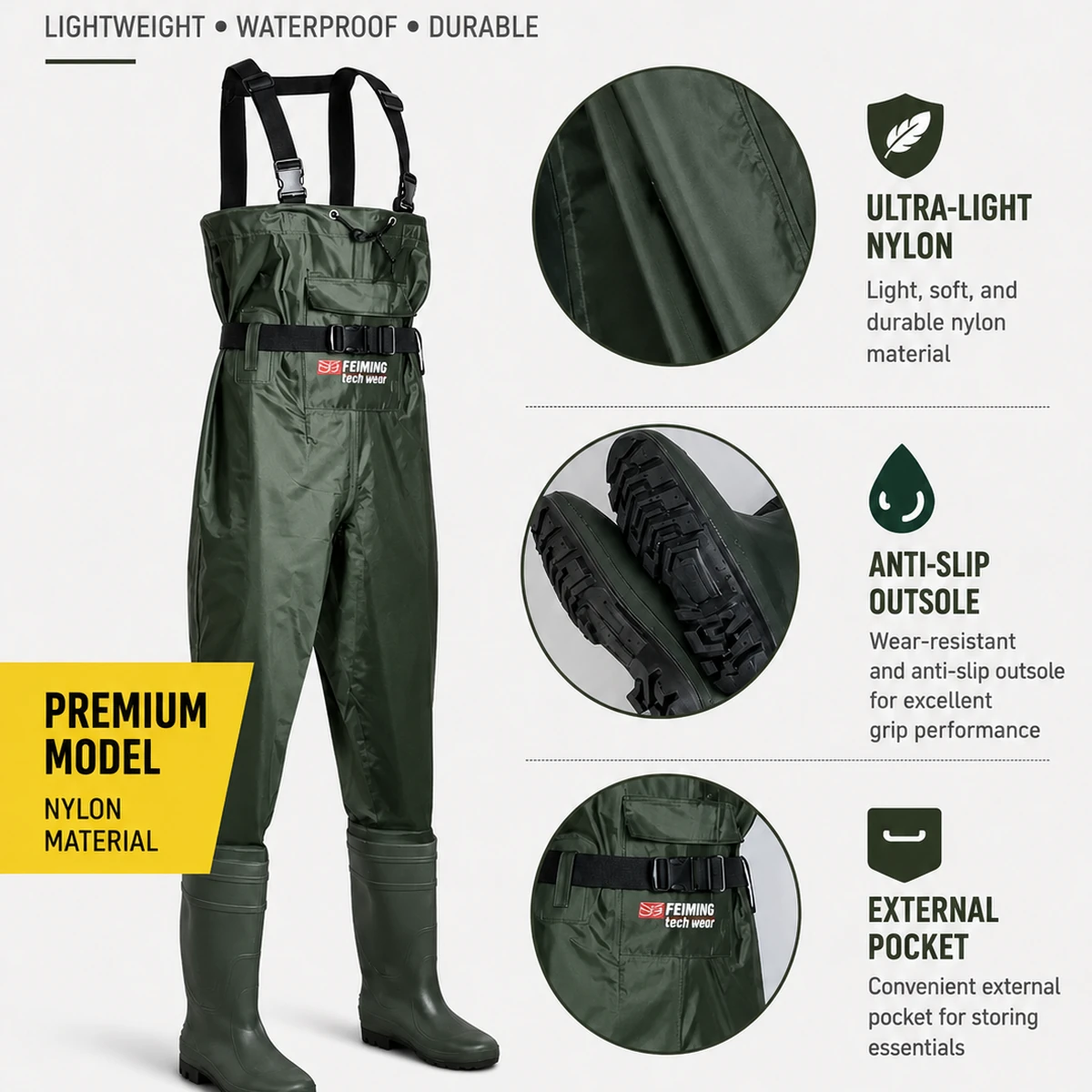 Neoprene Waders Breathable Waterproof Fishing Hunting Waders for Outdoor Activity