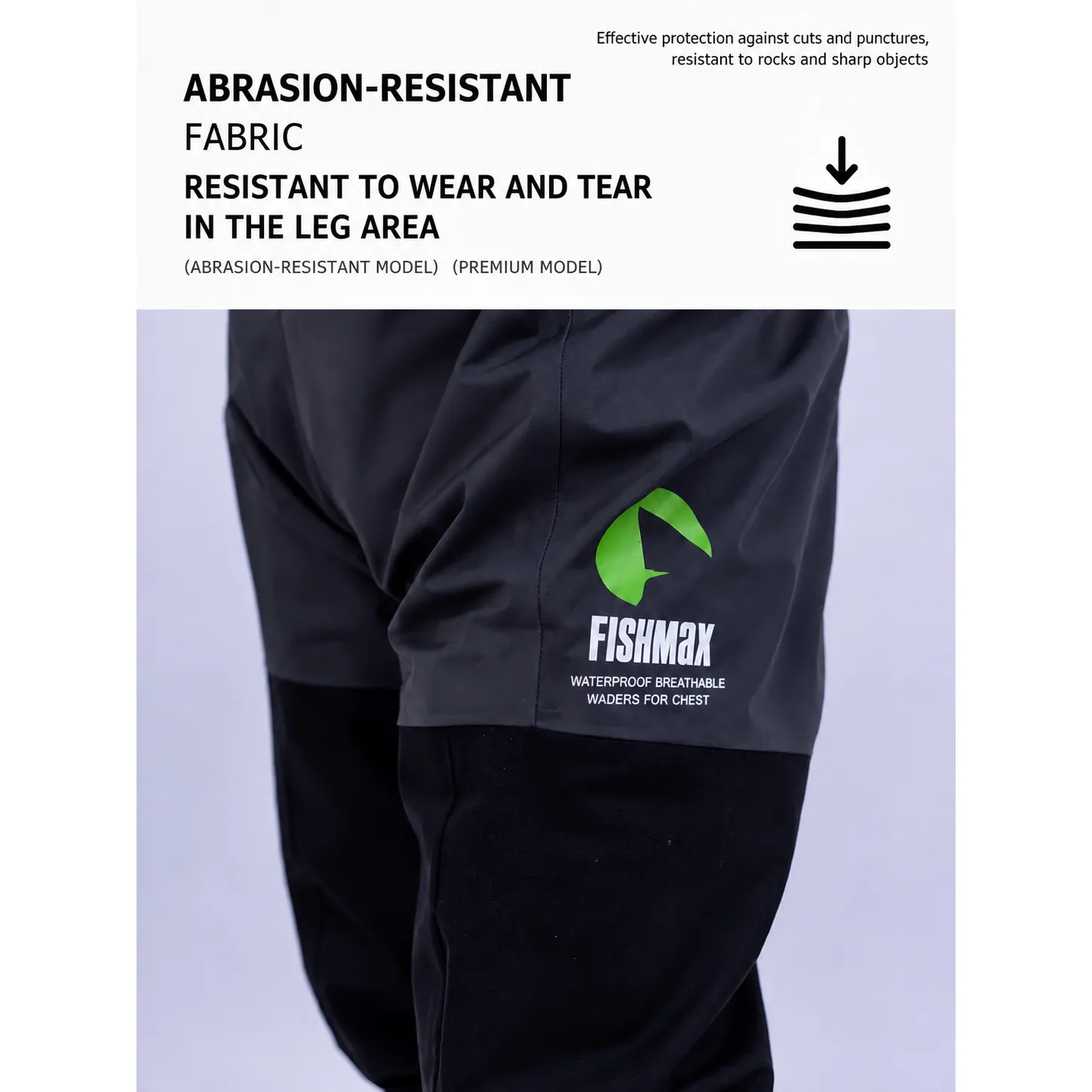 Lightweight Chest Waders, 20000mm Waterproof Breathable Fishing Waders with Non-slip Boots for Stream Fishing - 图片 12
