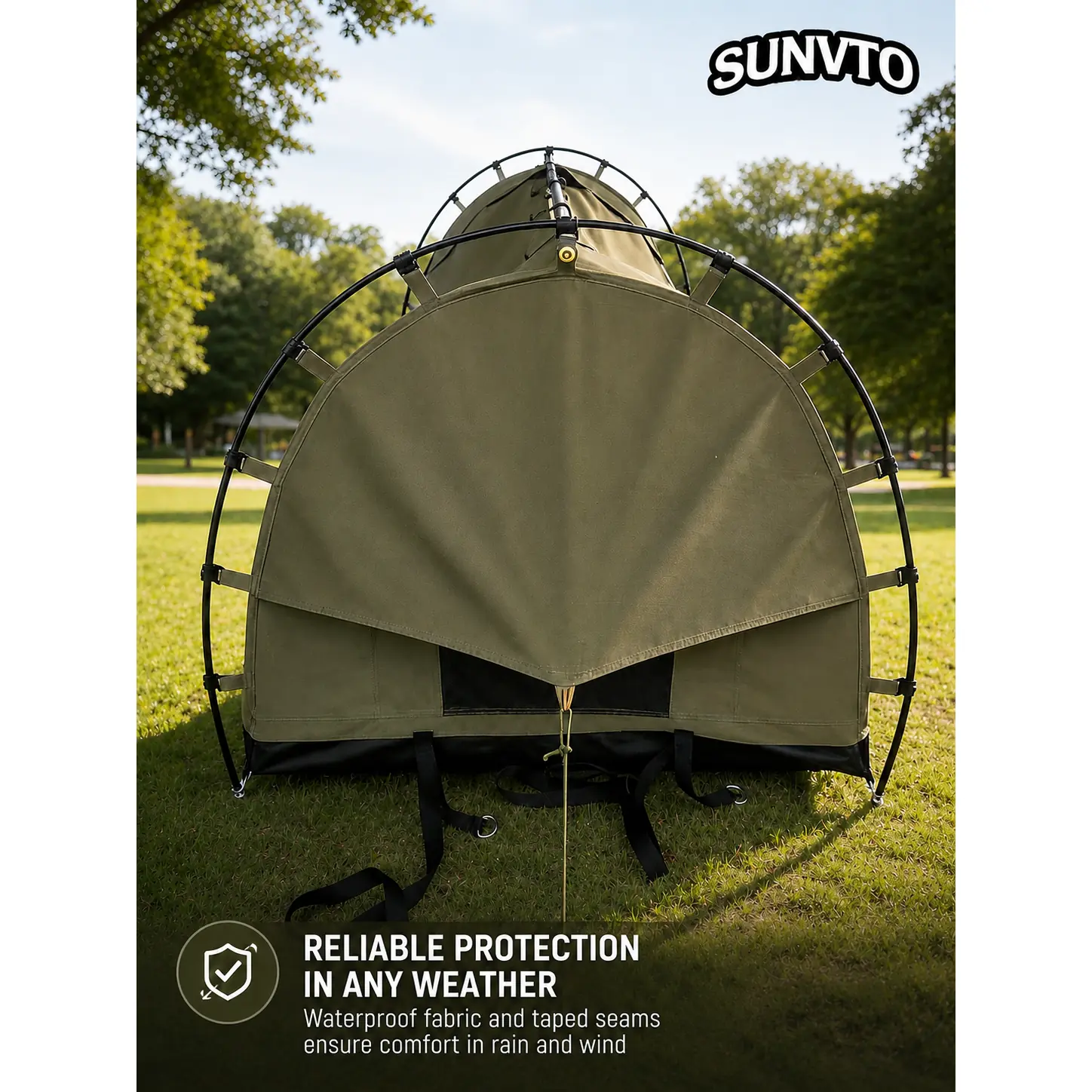 Popular Australian-style double-person canvas camping swag tent - 图片 2