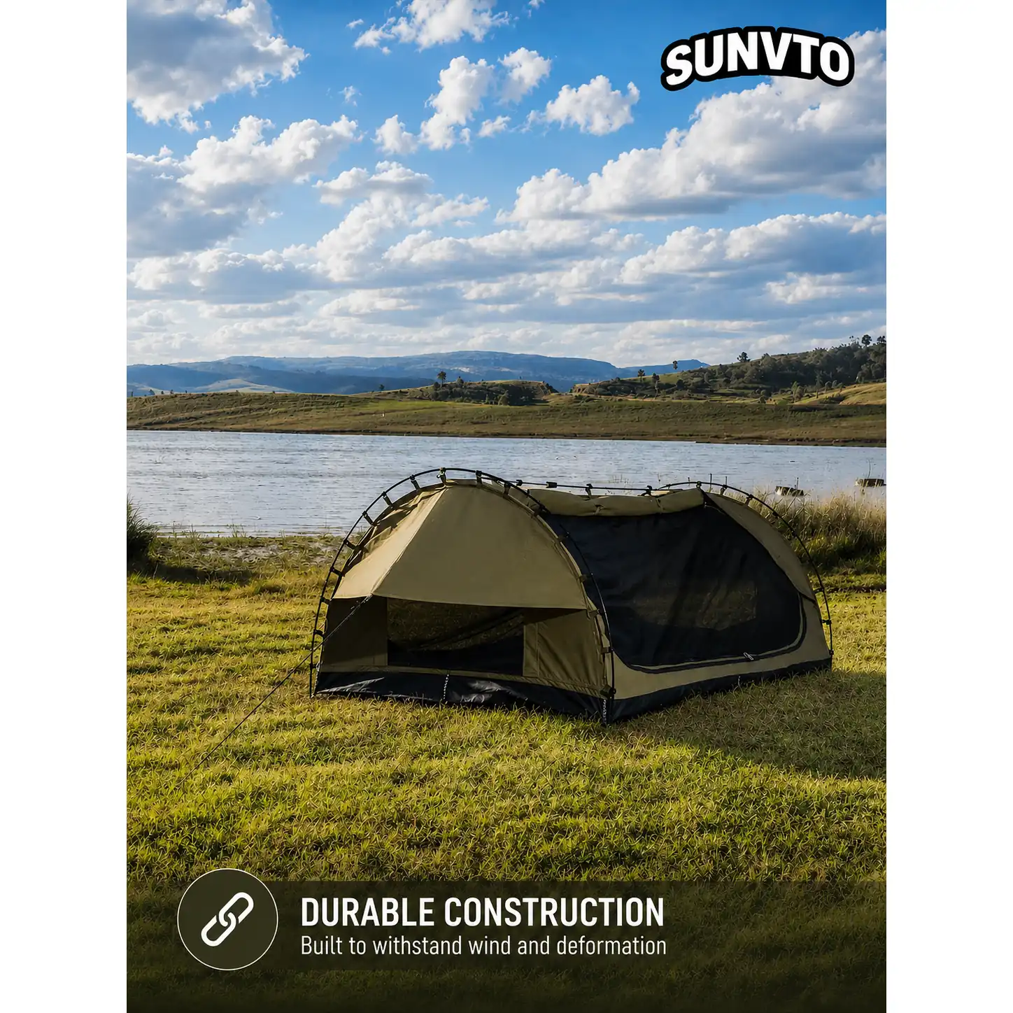 Popular Australian-style double-person canvas camping swag tent - 图片 5
