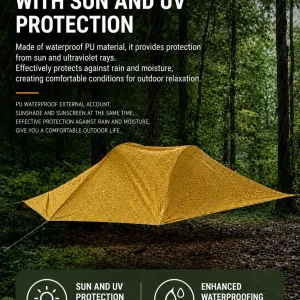Waterproof Anti-Mosquito Triangle Tree Hammock Tent, Elevated Suspended Camping Tent
