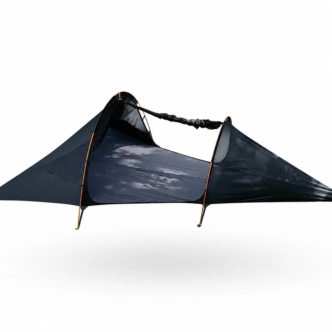 Waterproof Anti-Mosquito Triangle Tree Hammock Tent, Elevated Suspended Camping Tent - 图片 12