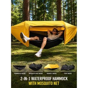 3-in-1 Anti-Mosquito Hammock, Ripstop Waterproof Outdoor Tree Tent