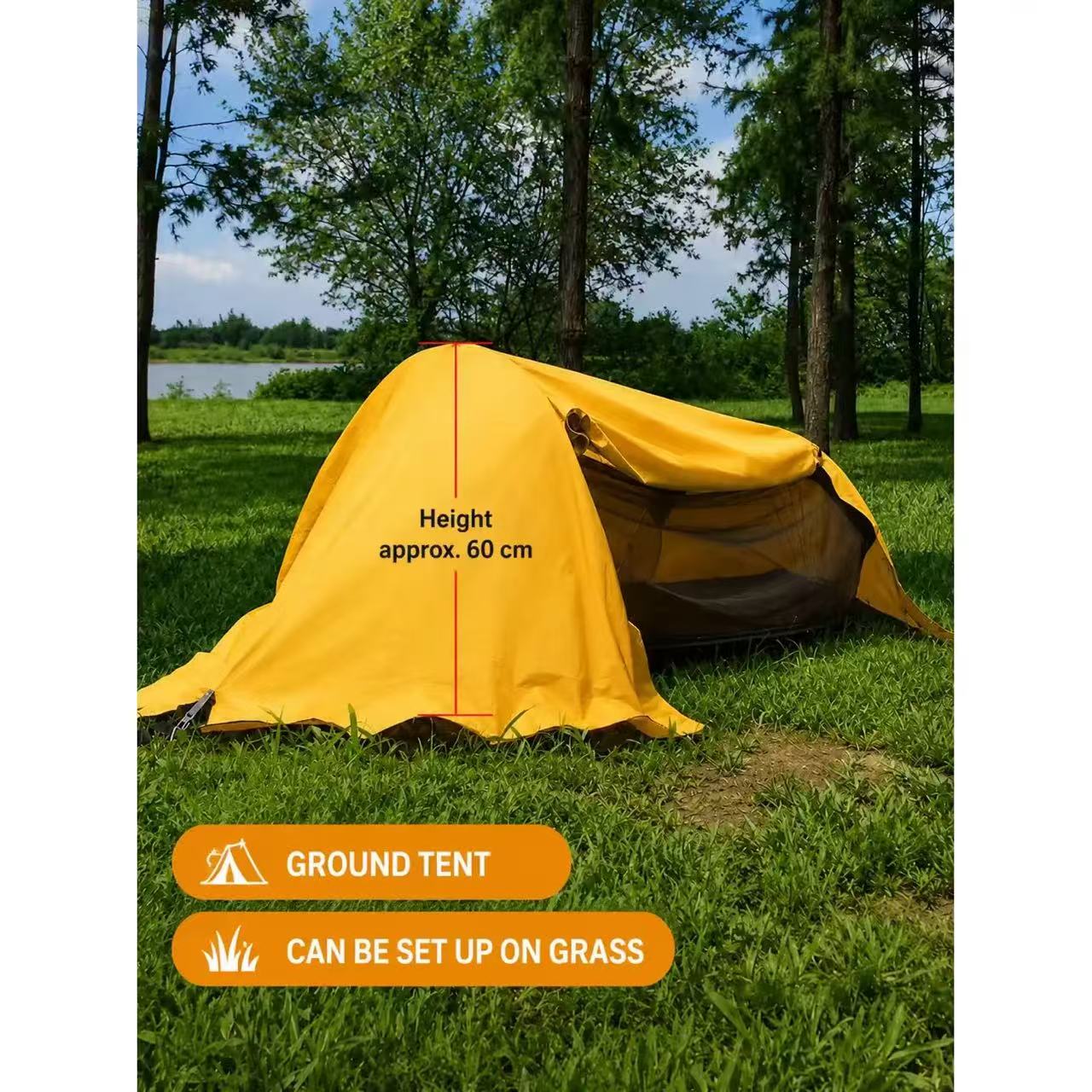 3-in-1 Anti-Mosquito Hammock, Ripstop Waterproof Outdoor Tree Tent - 图片 3