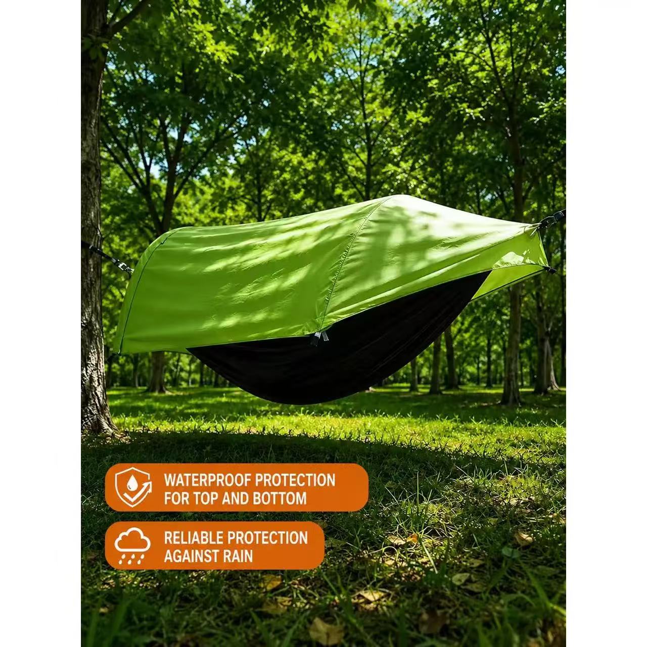 3-in-1 Anti-Mosquito Hammock, Ripstop Waterproof Outdoor Tree Tent - 图片 4