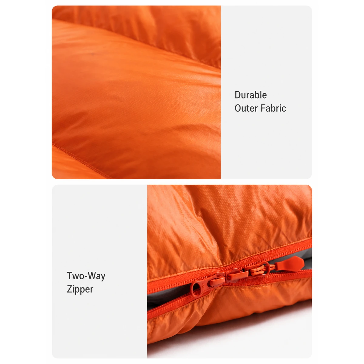 B Series Mummy Duck Down Sleeping Bag, 650 Fill Power Cold Weather Winter Backpacking Sleeping Bag - 图片 9