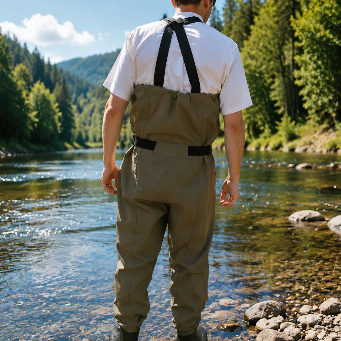 Waterproof Breathable Chest Waders, Anti-Slip Bootfoot Waders for Fishing, Hunting and Farming - 图片 3