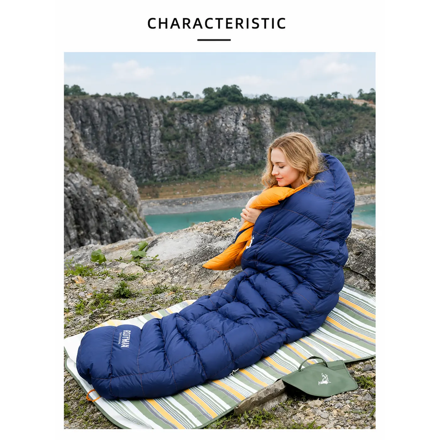 Mummy 90% Goose Down Sleeping Bag , Waterproof Backpacking Sleeping Bag for Mountain Camping - 图片 6