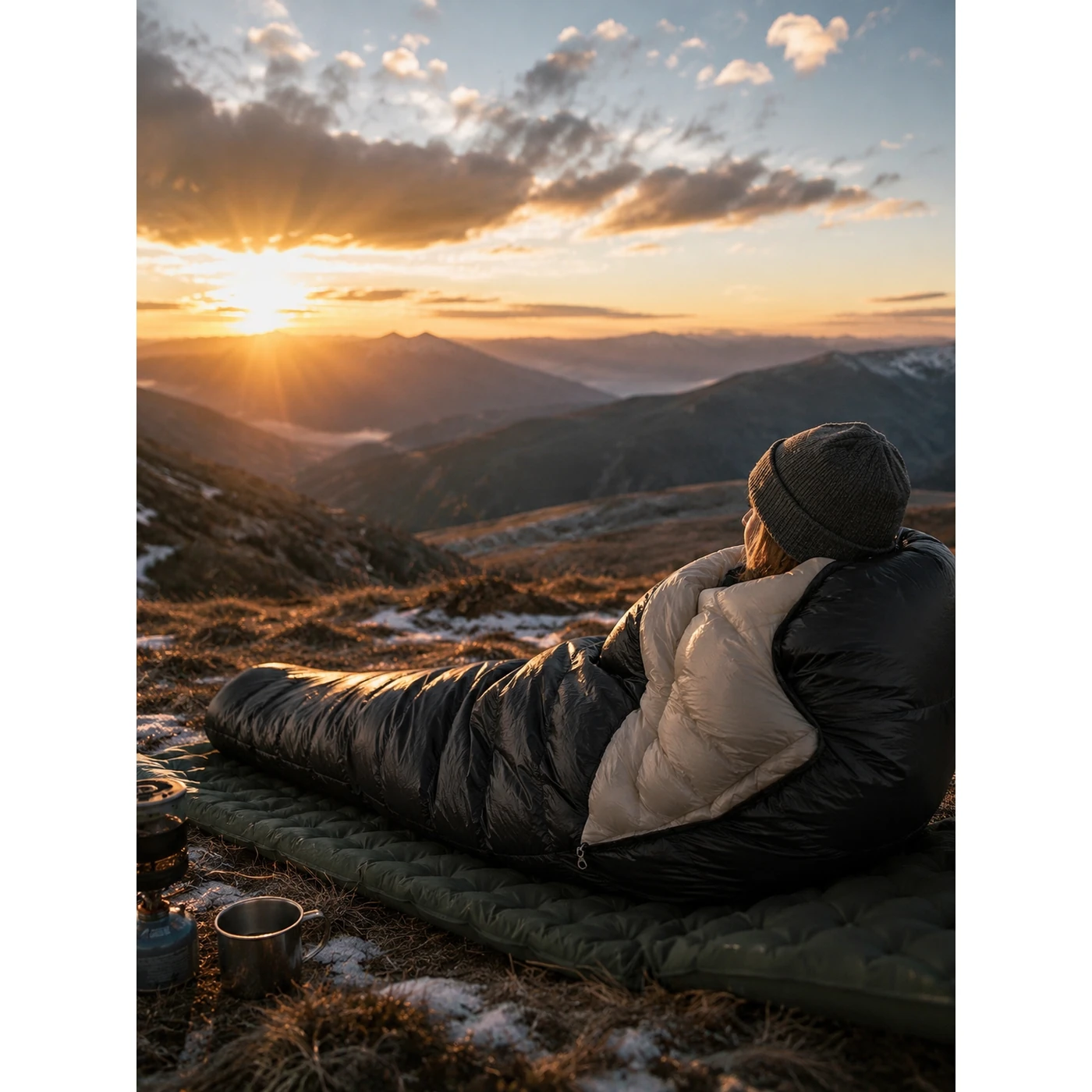 800+ Fill Power 90% Duck Down Mummy Sleeping Bag, Interconnectable for 1‑2 Person Camping - 图片 6
