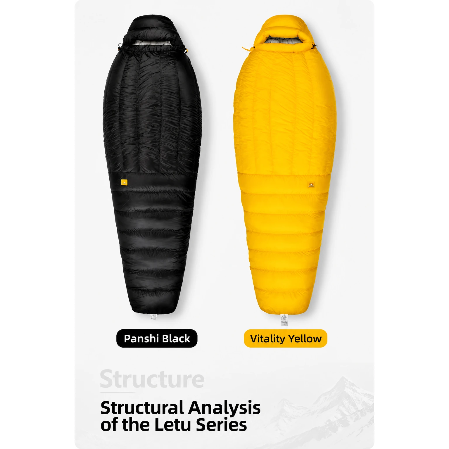 Mummy‑Style 95% White Duck Down Sleeping Bag 1330g Fill 800+FP,Cold‑Weather Sleeping Bag for Tall Adults - 图片 5