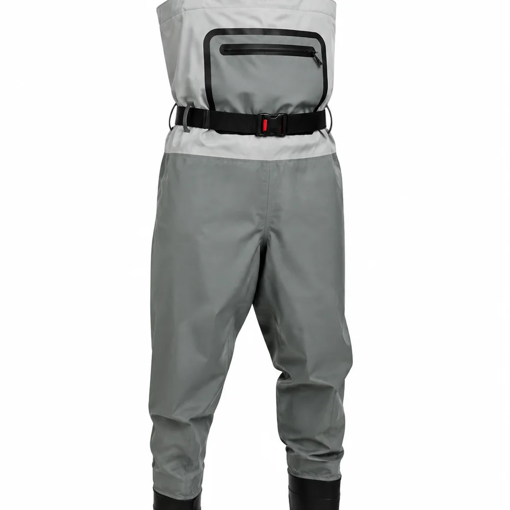 Breathable Waterproof Chest Waders with Integrated Anti-Slip Boots for Fishing Hunting Farming - 图片 15