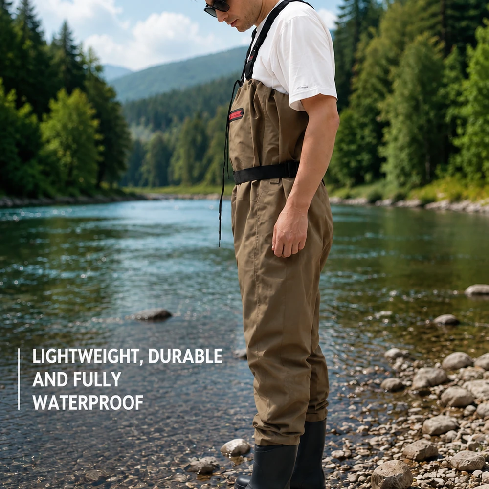 Waterproof Breathable Chest Waders, Anti-Slip Bootfoot Waders for Fishing, Hunting and Farming - 图片 4