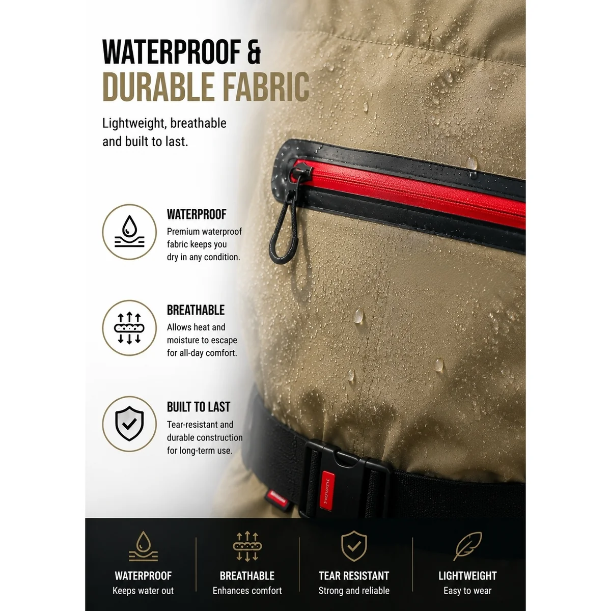 Waterproof Breathable Chest Waders, Anti-Slip Bootfoot Waders for Fishing, Hunting and Farming - 图片 7